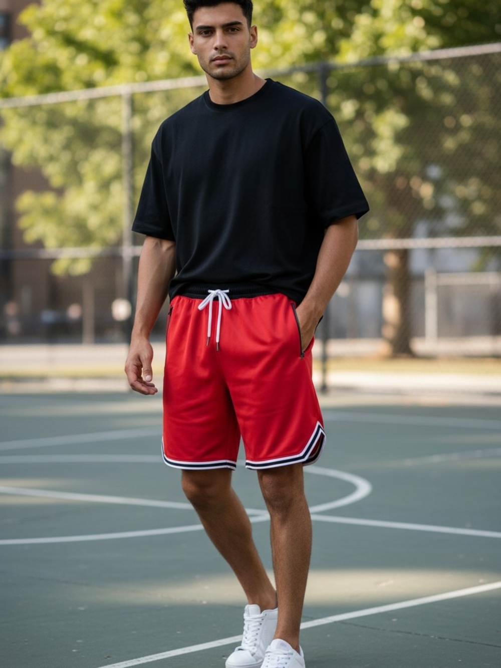 "Gym to Streets" Shorts - RED